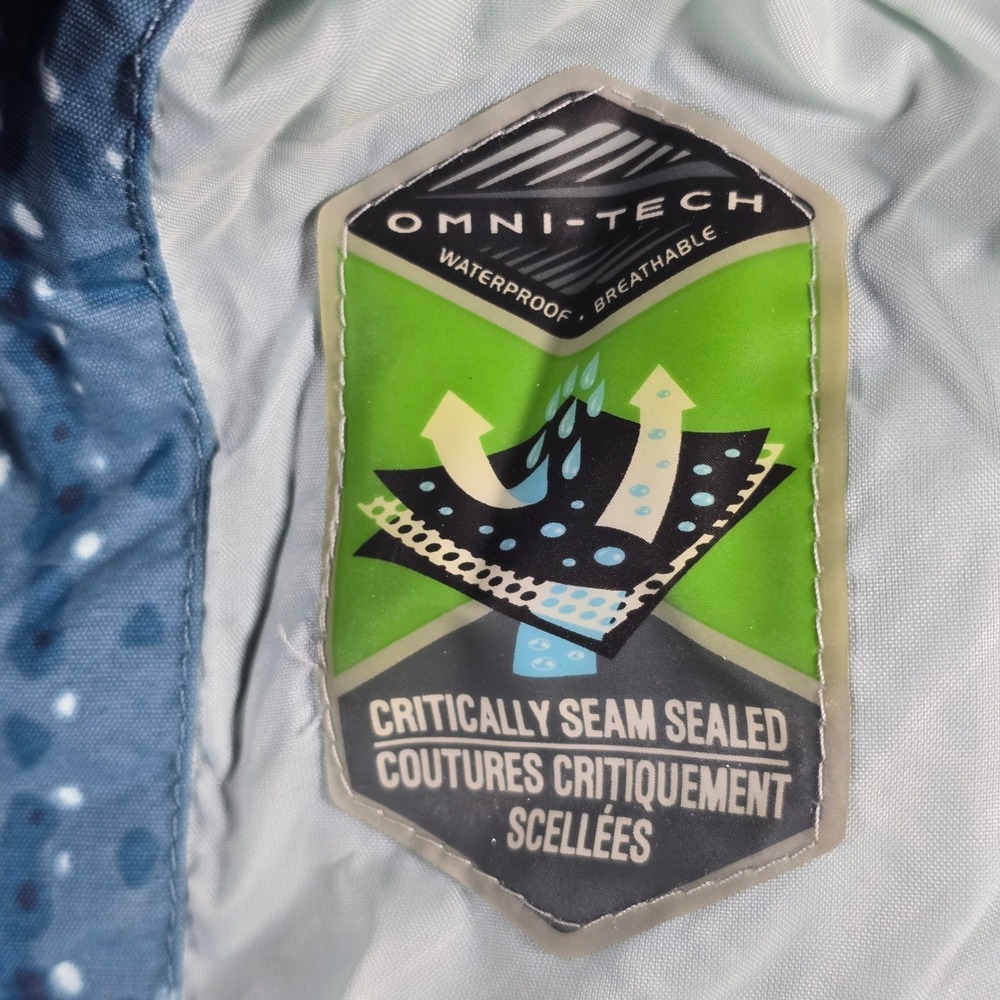 Columbia Omni Tech‎ Waterproof Breathable Hooded Jacket Women's Size S Blue - Picture 8 of 10